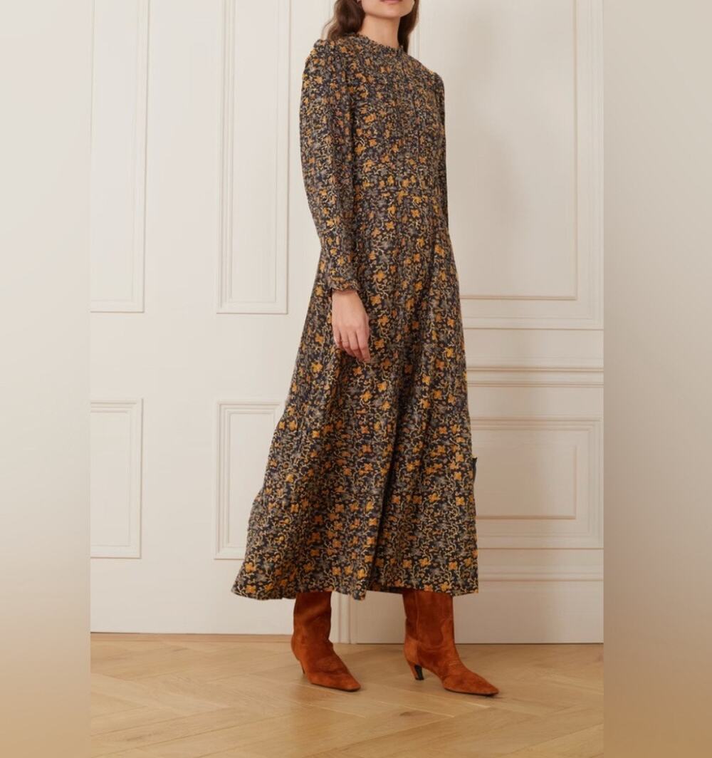 DOEN Iliana Dress in Neutre Jardin de Papillons L